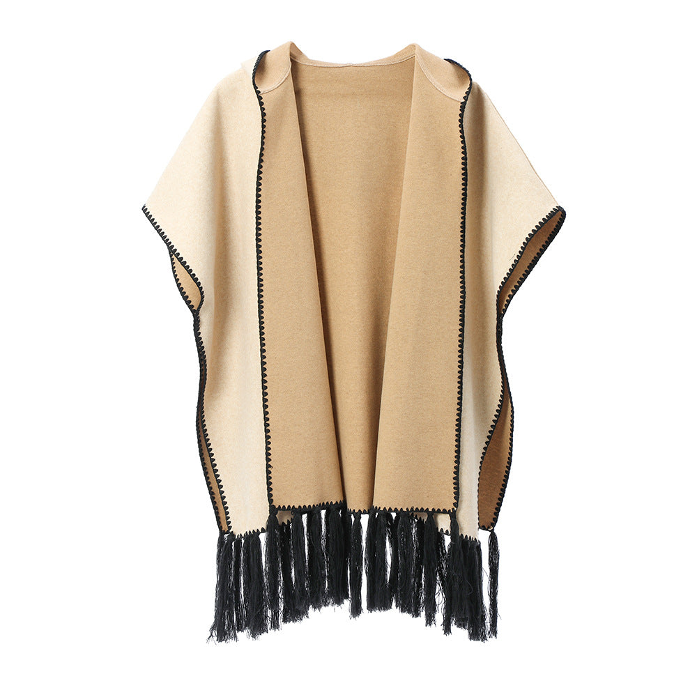Camora Tassel Cloak Shawl