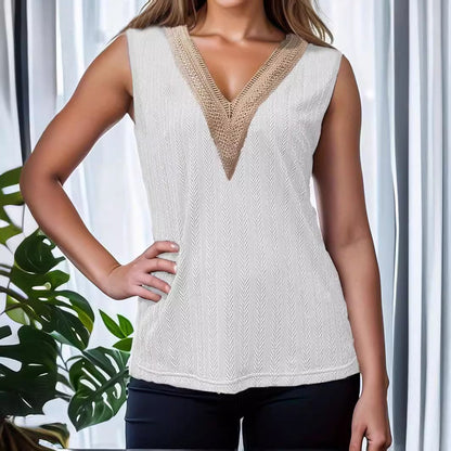 Avira Lace-Trim Vest