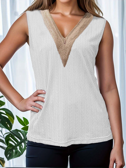 Avira Lace-Trim Vest