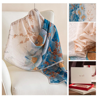 Silvara Floral Silk Scarf