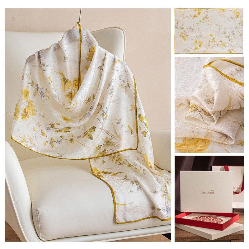 Silvara Floral Silk Scarf