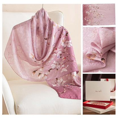 Silvara Floral Silk Scarf