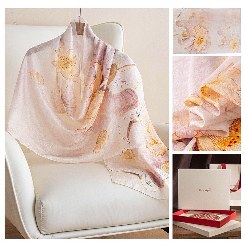 Silvara Floral Silk Scarf