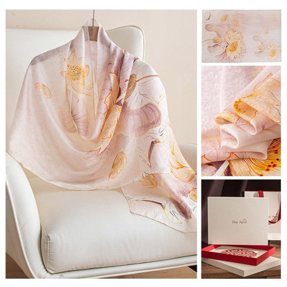 Silvara Floral Silk Scarf