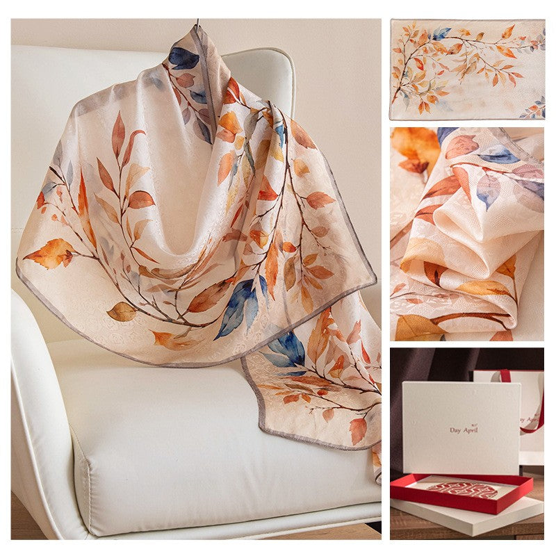 Silvara Floral Silk Scarf